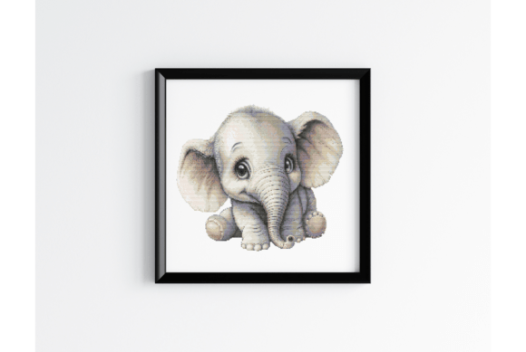 Baby Elephant Counted Cross Stitch