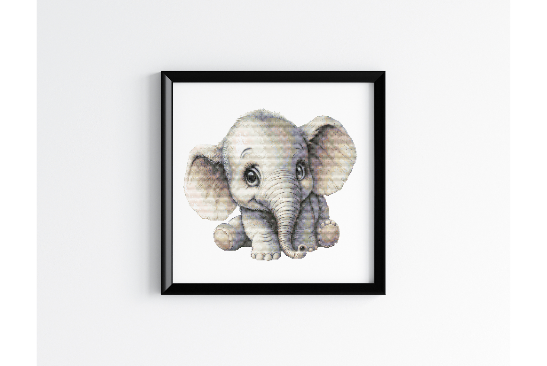Baby Elephant Counted Cross Stitch