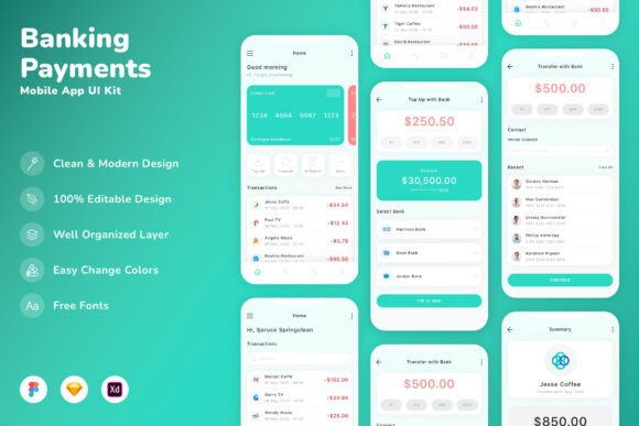Banking & Payments Mobile App UI Kit