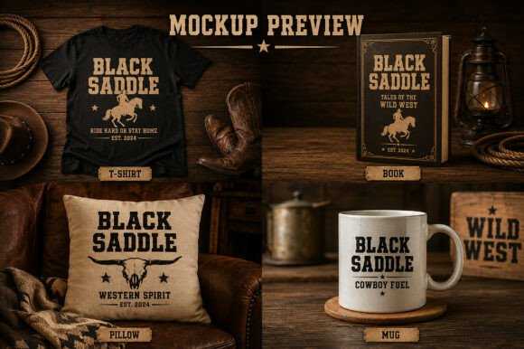 Black Saddle Font - Preview 2
