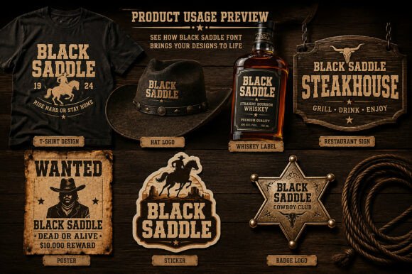 Black Saddle Font - Preview 4