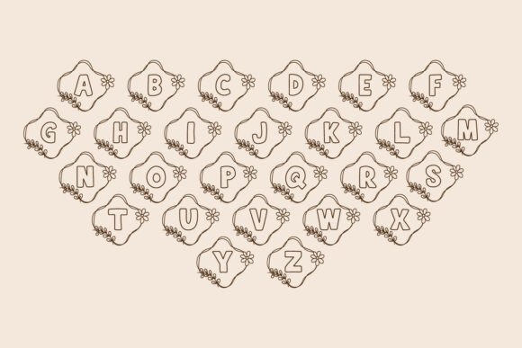 Bloom Crest Monogram Font - Preview 1