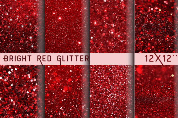 Bright Red Glitter Background
