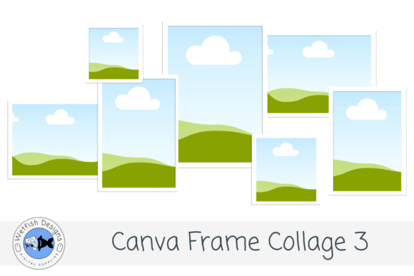 Canva Frame Collage 3 layered photo display template