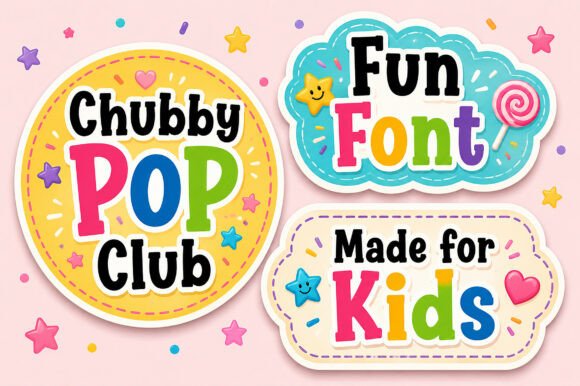 Chubby Pop Font PNG with transparent background - Preview 5