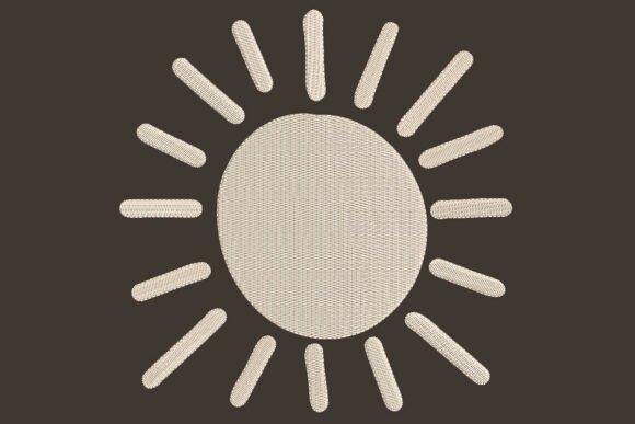 Cute Boho Sun Embroidery Design