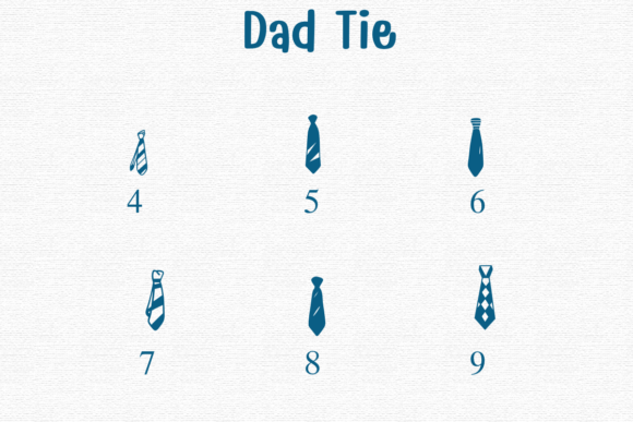 Dad Tie Font PNG with transparent background - Preview 3