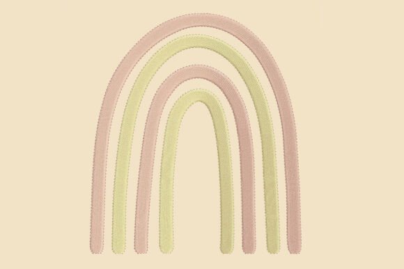 Dreamy Boho Rainbow Embroidery Design