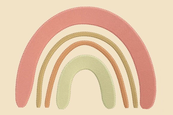 Dreamy Boho Rainbow Embroidery Design