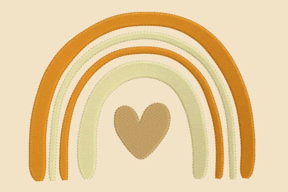 Dreamy Boho Rainbow Embroidery Design