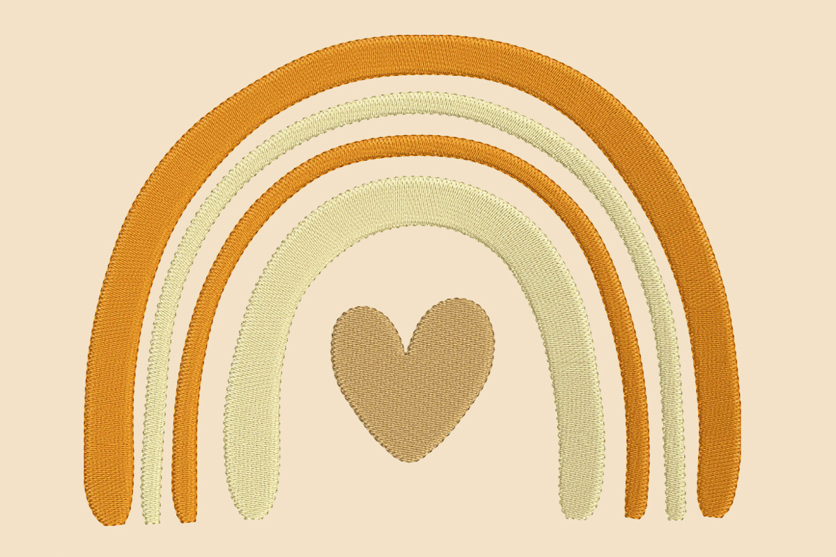 Dreamy Boho Rainbow Embroidery Design
