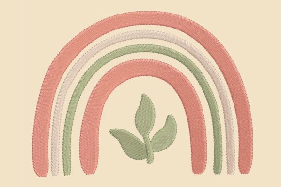 Dreamy Boho Rainbow Embroidery Design
