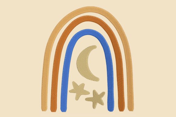 Dreamy Boho Rainbow Embroidery Design