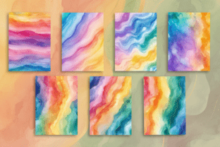 Dreamy Rainbow Watercolor Background Set Graphic by DigiArt · Creative ...