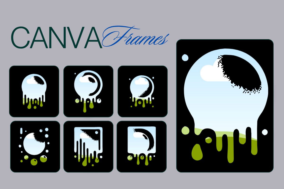 Dripping Canva Frames Graphic by LuxXpression · Creative Fabrica