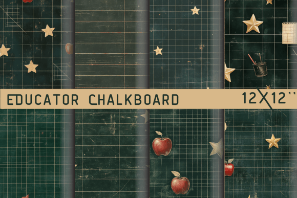Preview of Educator Chalkboard Printable Backdrop digital backdrop