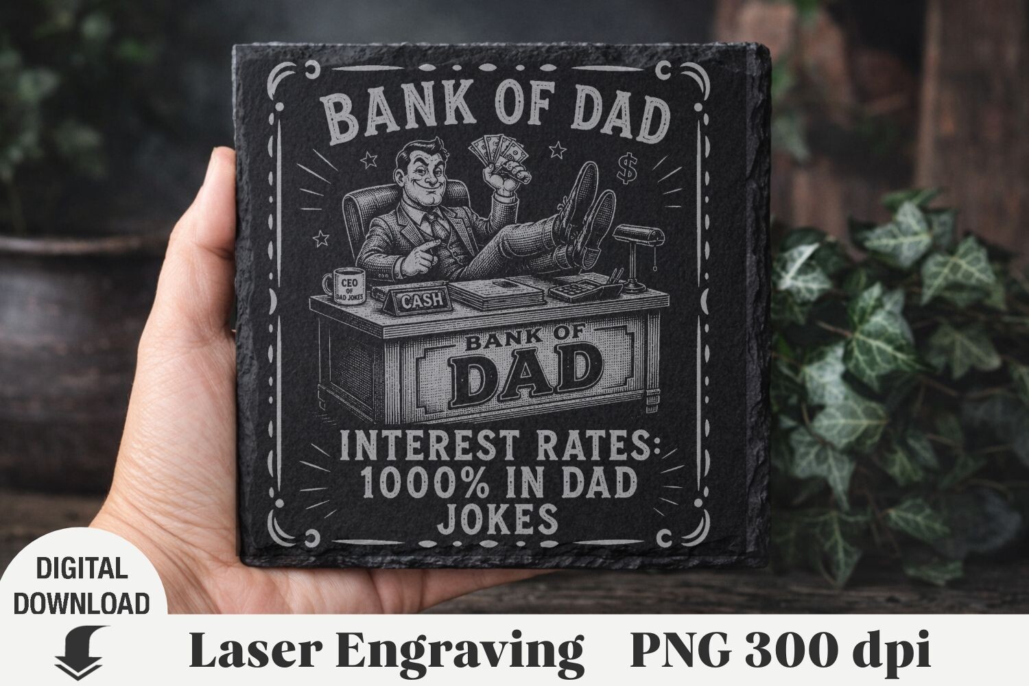 Bank of Dad - Interest Rates: 1000% in Dad Jokes Graphic by OksisMG ...