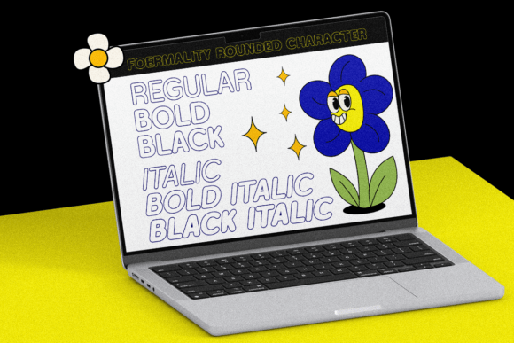 Foermality Rounded Outline Font - Preview 3