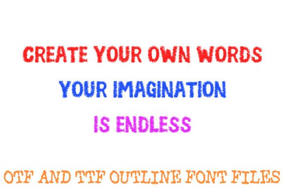Fuzzy Scribble Font PNG with transparent background - Preview 2