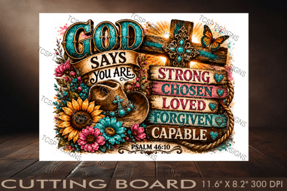 God Says You Are Cutting Board Gráfico Manualidades Por TCSP Designs