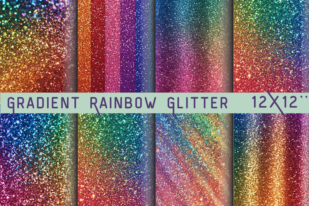 Gradient Rainbow Glitter Backgrounds Graphic by DigiArt · Creative Fabrica