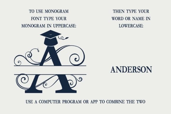 Graduation Monogram Banner Family Font - Preview 1