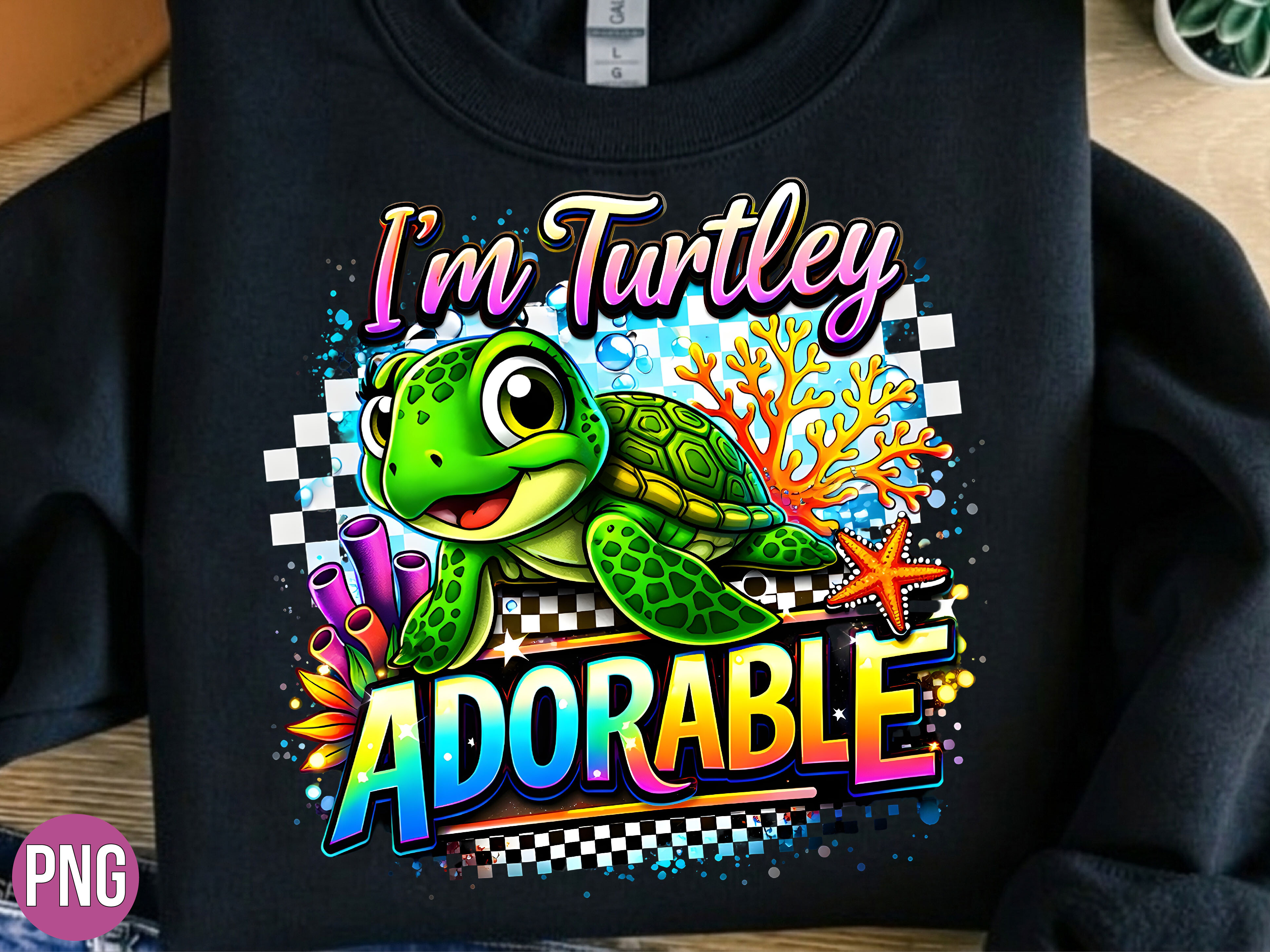 Im Turtley Adorable Cute Sea Turtle PNG Graphic by LAZY Creator ...