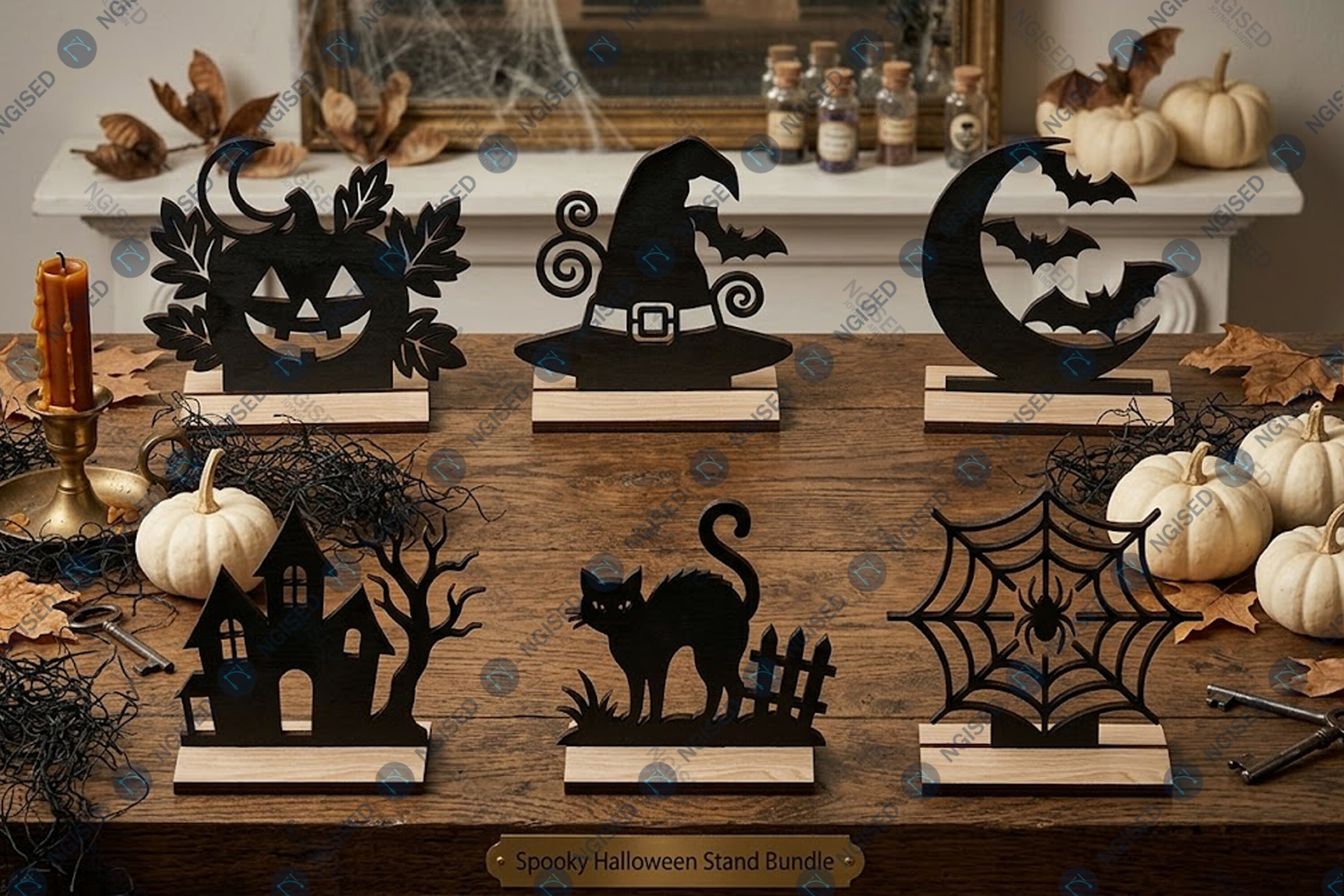 Laser Cut Spooky Halloween SVG Bundle · Creative Fabrica