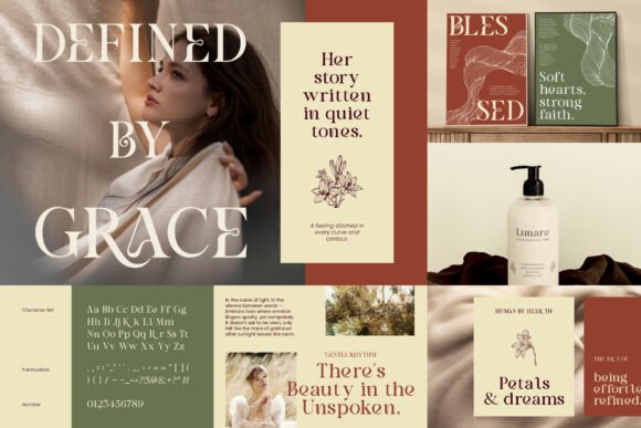 Modern Elegant Serif Font PNG with transparent background - Preview 2