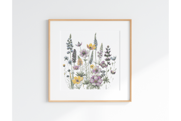 Modern Floral Cross Stitch Pattern