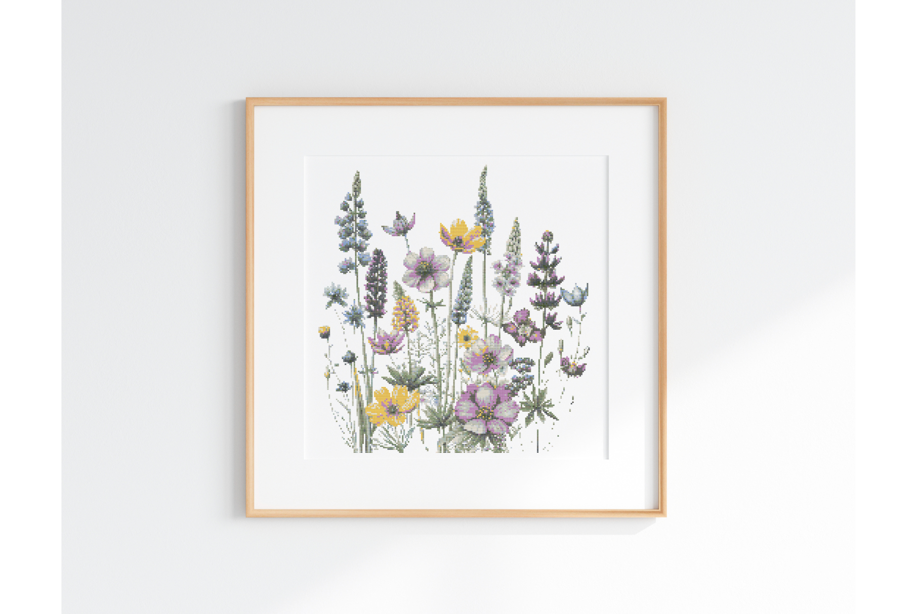 Modern Floral Cross Stitch Pattern
