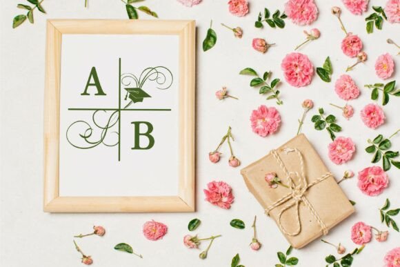 Mortarboard Monogram Family Font font preview - 1