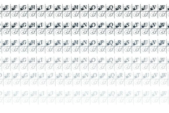 Mortarboard Monogram Family Font font preview - 2