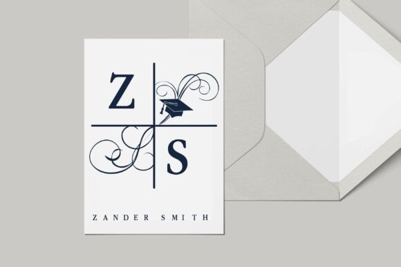 Mortarboard Monogram Family Font font preview - 4
