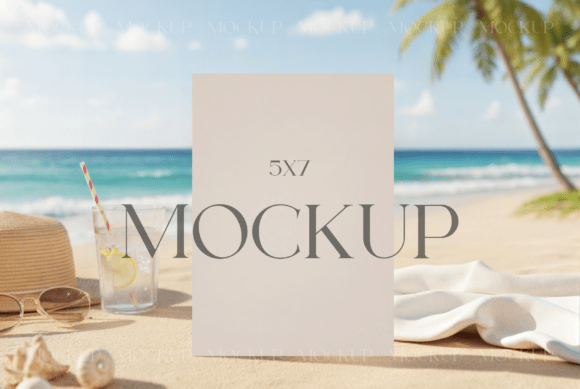 Neutral Summer Invitation Mockup