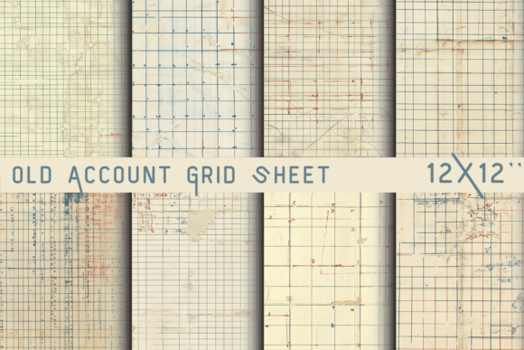 Old Account Grid Sheet Graphic Backgrounds By DigiArt