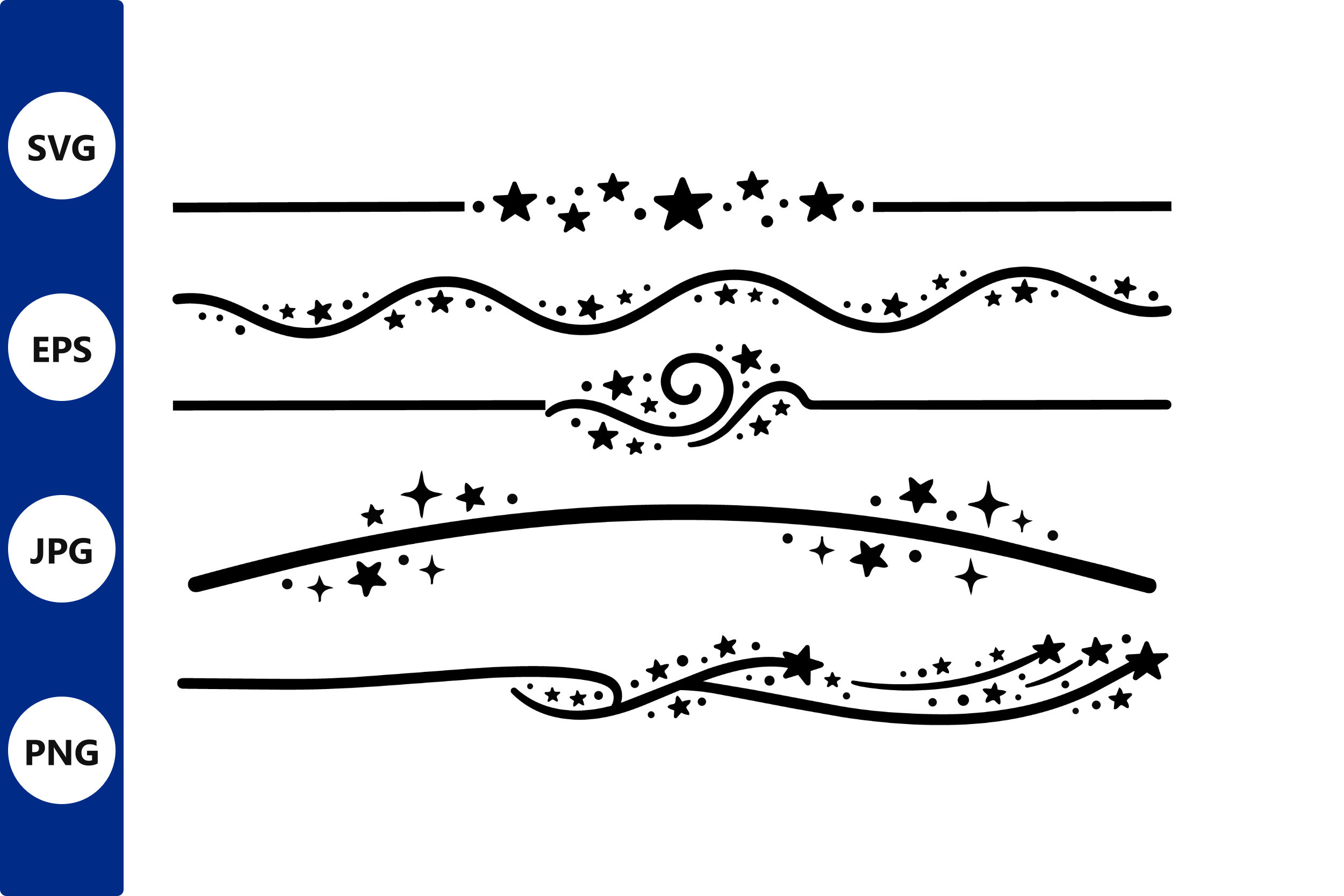 Ornamental Swirl Dividers with Stars Set