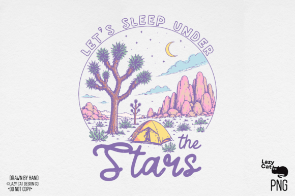 Outdoor desert night summer PNG sublimation design for tumblers shirts and car decals