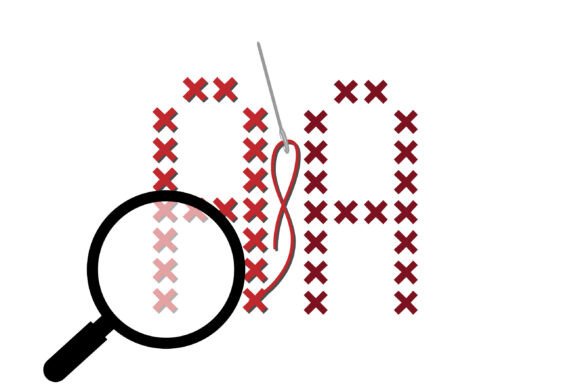 Patriotic Cross Stitch Font PNG with transparent background - Preview 5