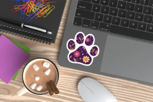 Paw Print Sticker Bundle Paw Sticker Png Graphic by Julia's digital ...