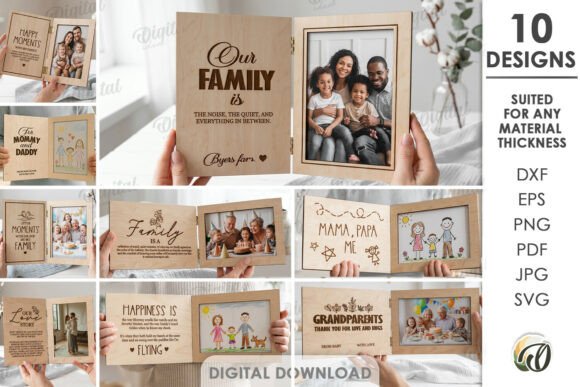 Personalized Folding Frames Bundle Laser Corte con Láser Por Digital Idea