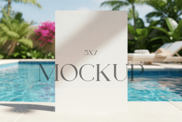 Pool Party Invitation Mockup