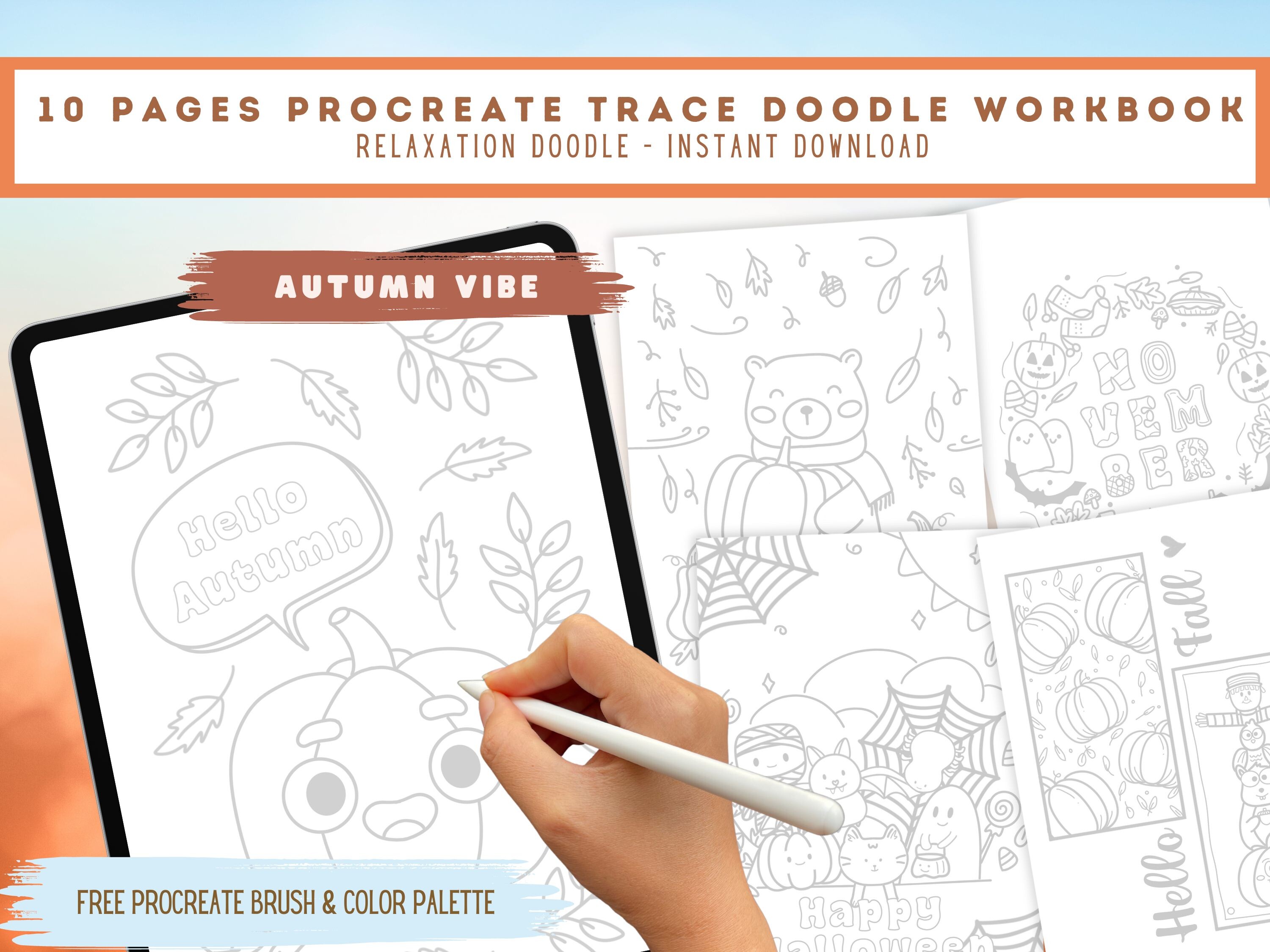 Procreate Autumn Doodles Workbook