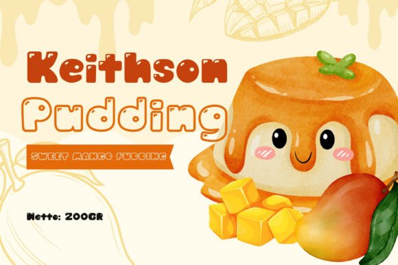 Pudding Soda Font PNG with transparent background - Preview 3