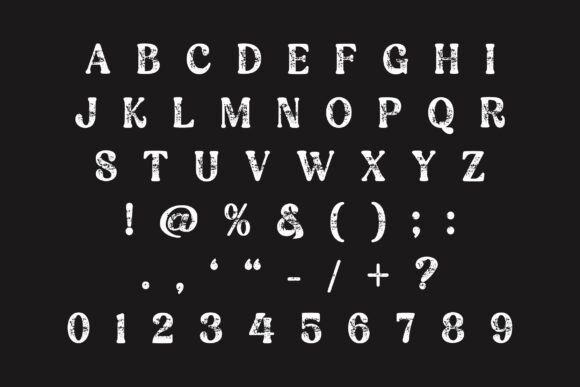 Rubber Grunge Font PNG with transparent background - Preview 5