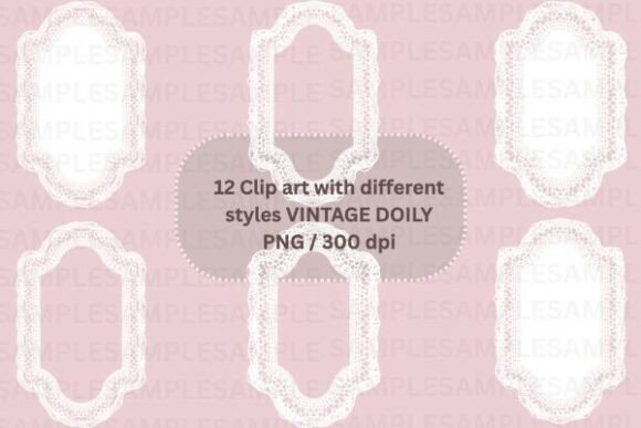 Vintage Frame Lace Clipart