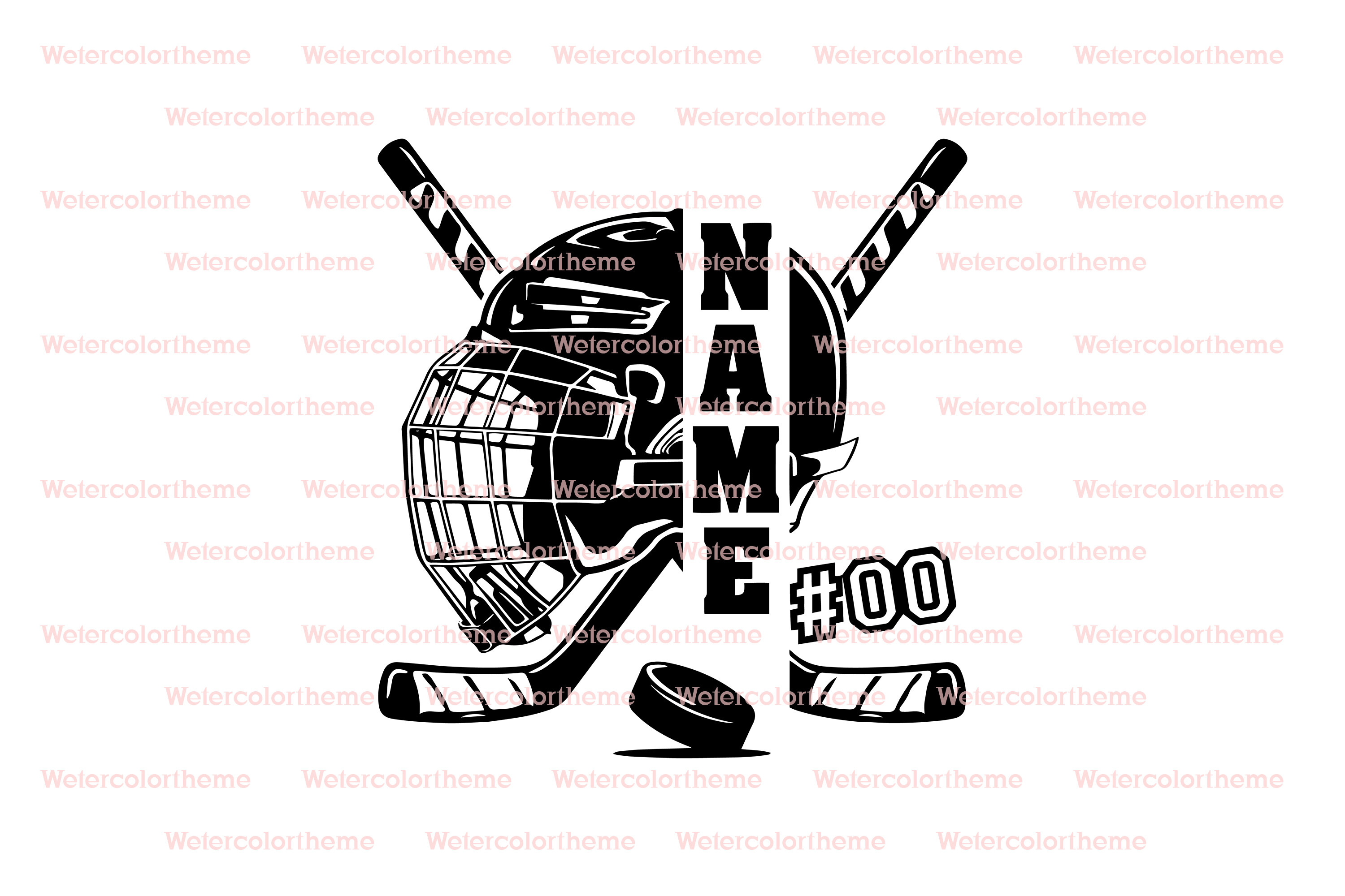 Vintage Hockey Sticks Sports SVG