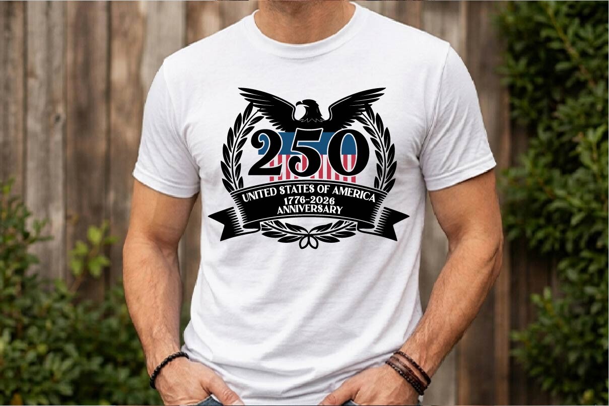 Vintage USA 250th Anniversary Emblem SVG Gráfico por dhalione ...