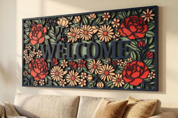 Welcome 5 Layer Laser Cut SVG Laser Cutting By Laser Edge Digital
