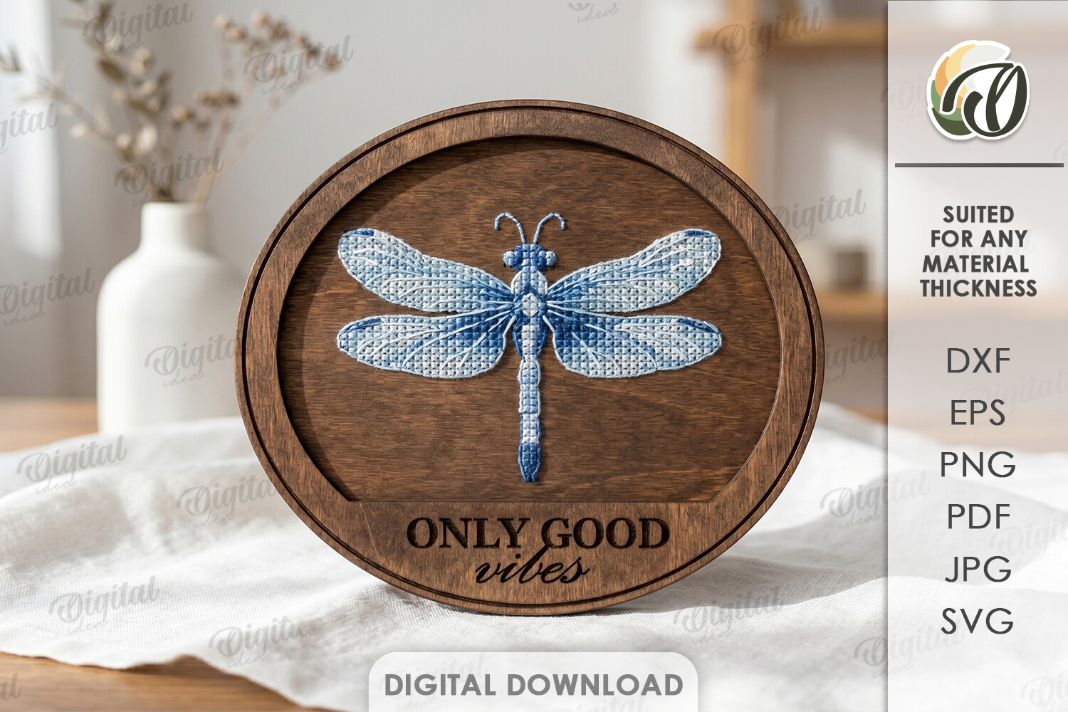 Wooden Embroidery Template Laser Cut · Creative Fabrica